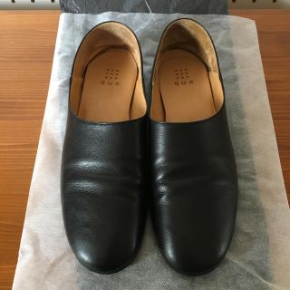 que  shoes  plain ブラック Sサイズ(ローファー/革靴)