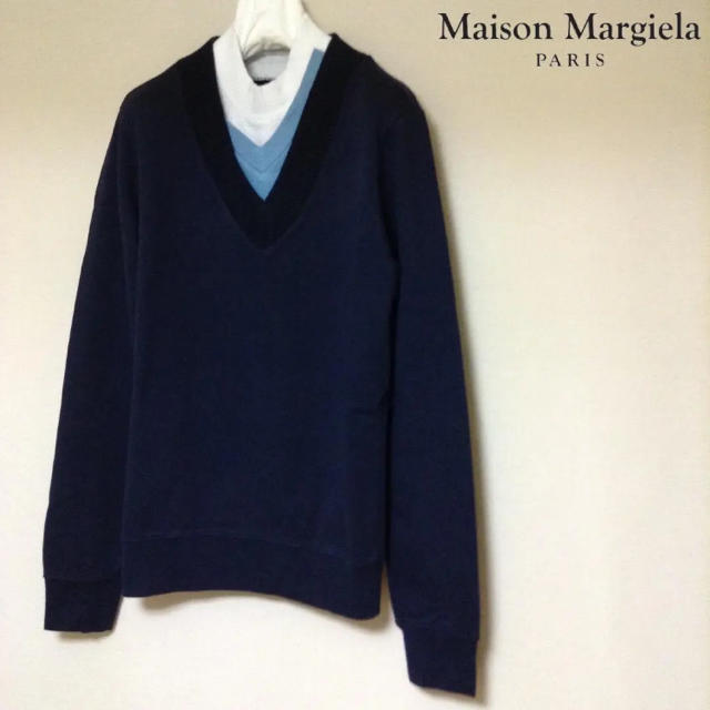 Maison Martin Margiela(マルタンマルジェラ)の■44■マルジェラ 17ss■フェイクレイヤードスウェット■紺■4081 メンズのトップス(スウェット)の商品写真