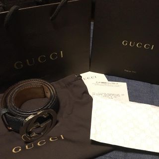 グッチ(Gucci)のGUCCI 付属品全完備 ggレザーベルト(ベルト)