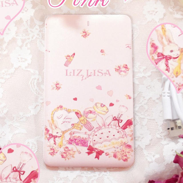 アクセサリーリズリサ LIZ LISA ノベルティ ピンク iPhone スマホ 充電器