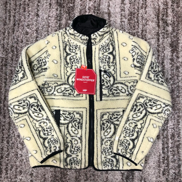 Supreme bandana fleece jacket tan M