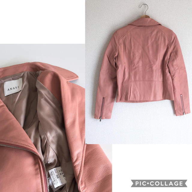 □ANAYIアナイ☆7.5万☆ラムレザー ライダースジャケット 38□ 2022