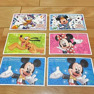 ディズニー(Disney)の6枚セット★ディズニーパスポート★使用済み★コレクション(キャラクターグッズ)