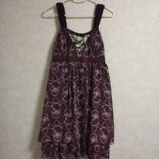 アクシーズファム(axes femme)の２着セット 新品 axes femme 花柄ワンピース ワインレッド(チュニック)