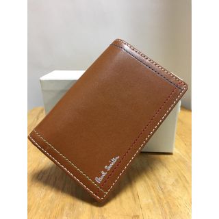 ポールスミス(Paul Smith)の【美品】ポールスミス 名刺入れ  ダブルステッチ 箱付き！(名刺入れ/定期入れ)