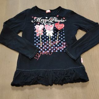 メゾピアノ(mezzo piano)の☆お値下げ☆ハートキャンディー柄ロングTシャツ(Tシャツ/カットソー)