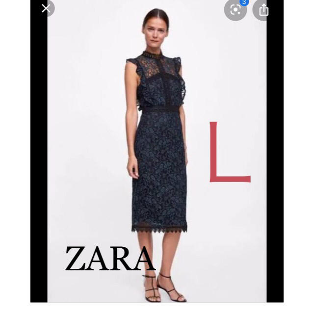 ZARA(ザラ)の新品　ZARA タグ付き　レースワンピース レディースのフォーマル/ドレス(その他ドレス)の商品写真