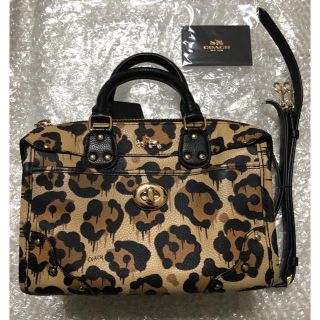 コーチ(COACH)の【美品】Coach wild beast 2way コーチ バッグ ヒョウ柄(ハンドバッグ)