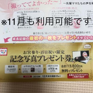 キタムラ(Kitamura)のスタジオマリオ 無料券(ショッピング)