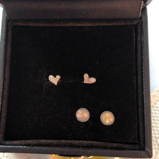 ダイヤハートピアス  10金(ピアス)