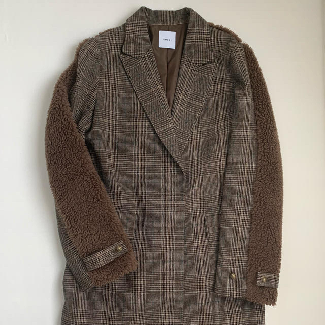 Ameri VINTAGE(アメリヴィンテージ)のアメリヴィンテージ　FURLINE GLENCHECKCOAT レディースのジャケット/アウター(ロングコート)の商品写真