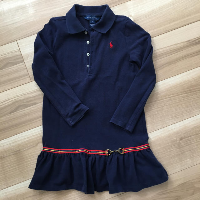 Ralph Lauren(ラルフローレン)の訳あり　ラルフローレン　ポロワンピース　6 100 110 キッズ/ベビー/マタニティのキッズ服女の子用(90cm~)(ワンピース)の商品写真