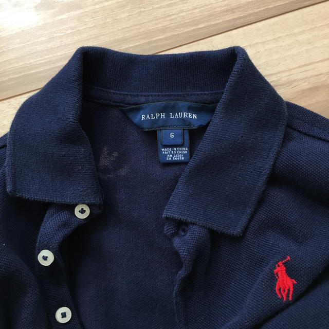 Ralph Lauren(ラルフローレン)の訳あり　ラルフローレン　ポロワンピース　6 100 110 キッズ/ベビー/マタニティのキッズ服女の子用(90cm~)(ワンピース)の商品写真