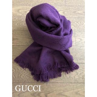 グッチ(Gucci)の【GUCCI】GGパターン入り大判ウールストール(マフラー/ショール)