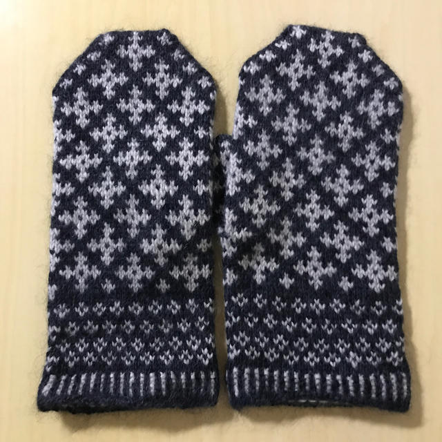 ハンドメイド 北欧風ミトン手袋