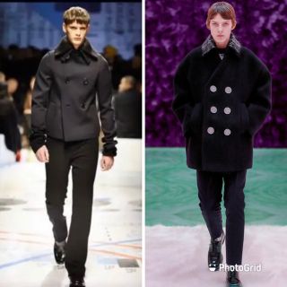 プラダ(PRADA)の46★レア　prada プラダ 2010fw ショート付け襟 Pコート 21fw(ピーコート)