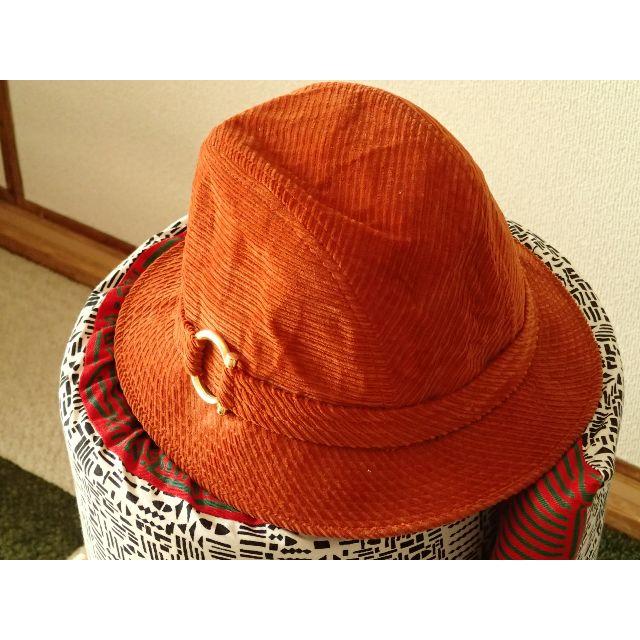 高い素材】 ヘンリーコットンズ(Henry Cotton's) サイズM オレンジ 帽子 ハット