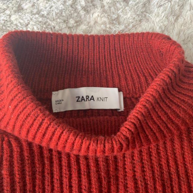 ZARA(ザラ)のZARA ハイネックニット バーガンディー S レディースのトップス(ニット/セーター)の商品写真