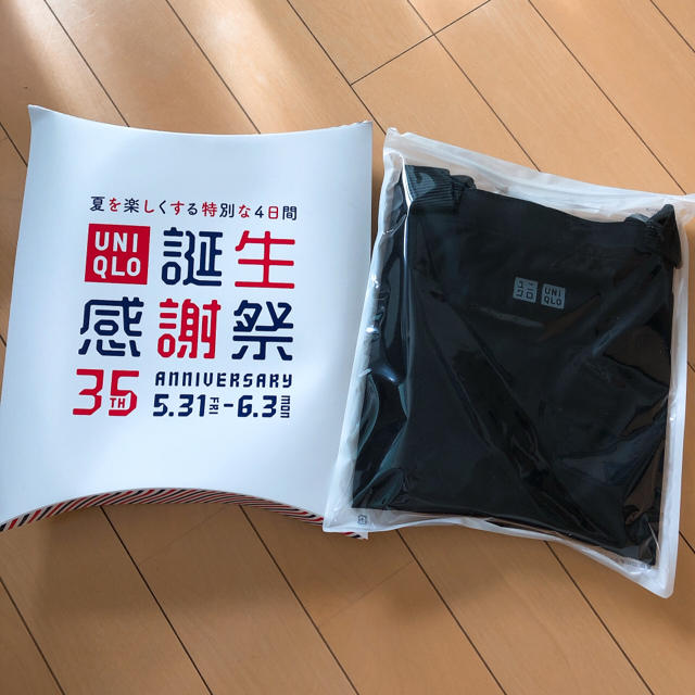 UNIQLO(ユニクロ)のユニクロ 35周年 エコバッグ 黒 レディースのバッグ(エコバッグ)の商品写真