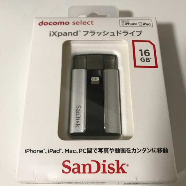 SanDisk(サンディスク)の【新品・開封済】ixpand docomo 16GB スマホ/家電/カメラのスマホアクセサリー(その他)の商品写真