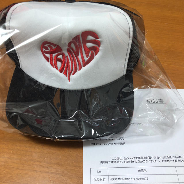 EXAMPLE HEART MESH CAP/BLACK×WHITEの出品です。