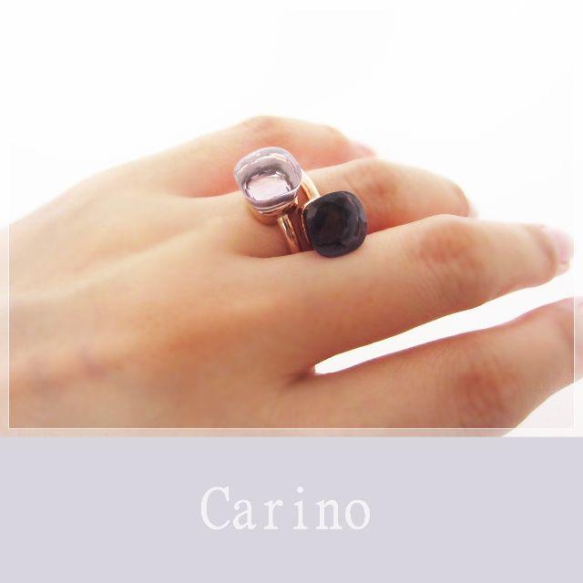 大粒 天然石 キャンディ リング 新色 パープル レディースのアクセサリー(リング(指輪))の商品写真