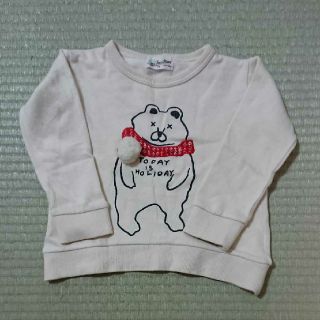 ラブアンドピースアンドマネー(Love&Peace&Money)のラブピ  マフラーくまスウェット  110(Tシャツ/カットソー)