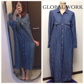 グローバルワーク(GLOBAL WORK)のグローバルワーク♡マキシデニムワンピ♡(ロングワンピース/マキシワンピース)