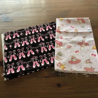 女の子 はぎれ ハンドメイド 生地 通園バック 手作り マイメロ トゥシューズ(生地/糸)