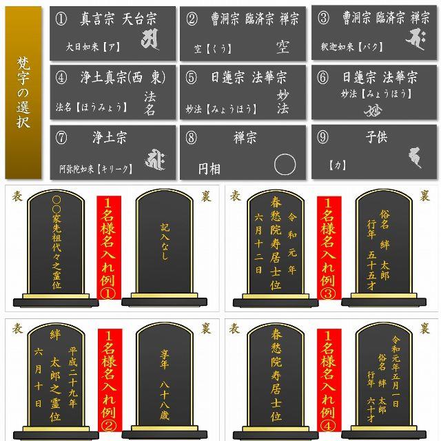 千倉位牌 5.0寸 黒檀/紫檀 1名分文字入れ無料 世界三大唐木材使用 2