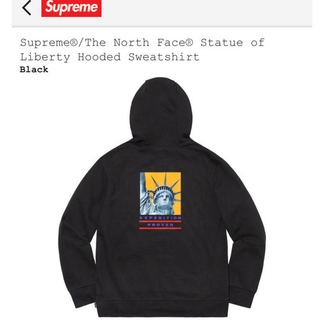 Supreme The North Face Hooded Sweat 黒 M