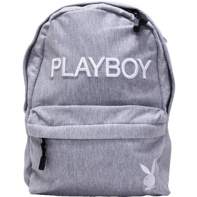 PLAYBOY(プレイボーイ)のPLAYBOY プレイボーイ キッズ 子供用リュック★ライトグレー【新品】 キッズ/ベビー/マタニティのこども用バッグ(リュックサック)の商品写真