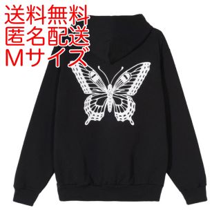 ジーディーシー(GDC)のGDC BUTTERFLY HOODIE BLACK ガルドン (パーカー)