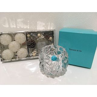 ティファニー(Tiffany & Co.)の再値下げ【新品TIFFANY  ティファニー キャンドルホルダークリスタルガラス(アロマ/キャンドル)