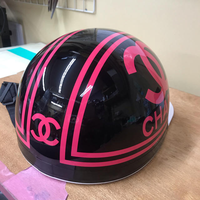 ついに入荷 ピンクラップ塗装 作業用ヘルメット ラベンダーピンク✖ブラック
