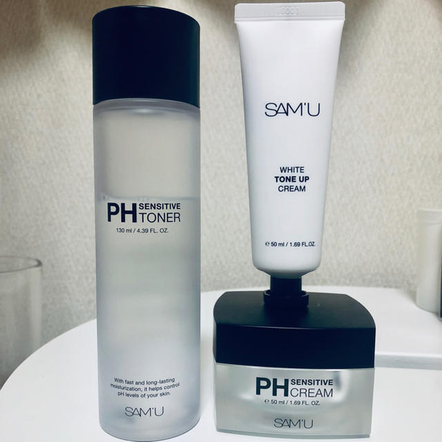 韓国コスメ SAM'U PHトナー&PHクリーム&トーンアップ下地 コスメ/美容のスキンケア/基礎化粧品(化粧水/ローション)の商品写真