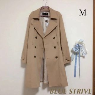 新品 M ロングトレンチコート キャメル BLUE STRIVEの通販 by