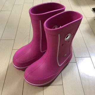 クロックス(crocs)のCROCS 子供用レインブーツ　ピンク(長靴/レインシューズ)