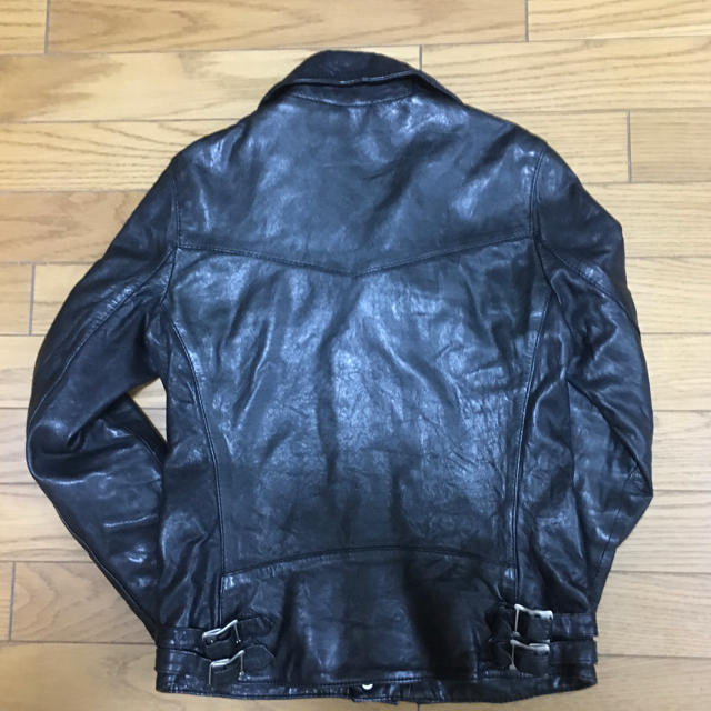 ヒステリックグラマー黒ライダースジャケット赤レザー羊皮フリー