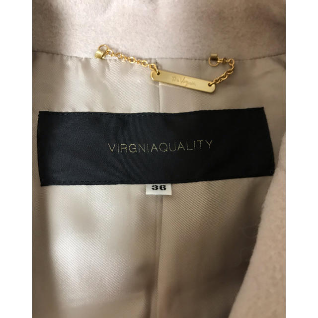 The Virgnia(ザヴァージニア)のザ ヴァージニア 共布ベルト付きカラーチェスターコート  レディースのジャケット/アウター(チェスターコート)の商品写真