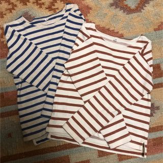 ムジルシリョウヒン(MUJI (無印良品))のnumaさま専用⭐️無印良品 ボーダーシャツ 2セット(Tシャツ/カットソー)