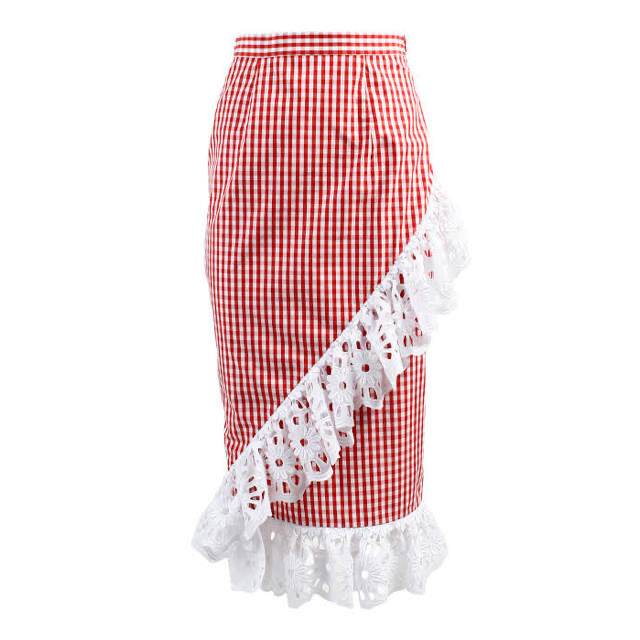 【ANOUKI】plaid ruffled skirt【新品未使用】