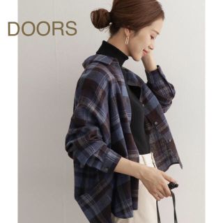 アーバンリサーチドアーズ(URBAN RESEARCH DOORS)の新品🍀今季 DOORS ウールコットンチェックワイドシャツ(シャツ/ブラウス(長袖/七分))