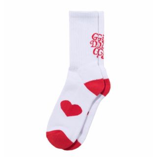 ジーディーシー(GDC)のgirls don't cry socks white red free(ソックス)