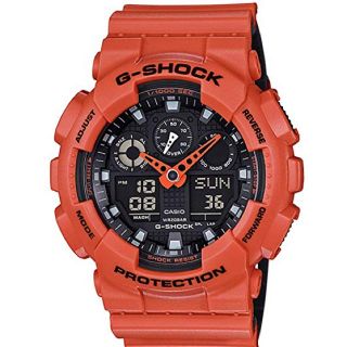 ジーショック(G-SHOCK)のG-SHOCK ジーショック オレンジ ブラック メンズ GA-100L-4A (腕時計(デジタル))