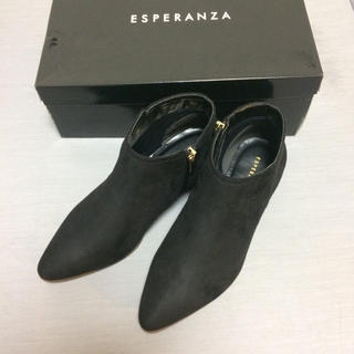 エスペランサ(ESPERANZA)の【新品】ESPERANZA ポインテッドトゥショートブーツ(ブーツ)