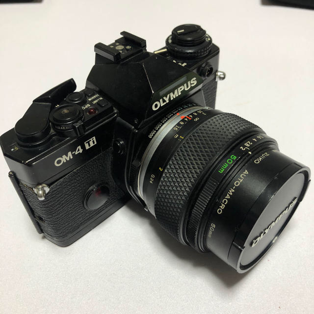 OLYMPUS(オリンパス)のOLYMPUS OM-4Ti ボディ 50mm f2 マクロ レンズ スマホ/家電/カメラのカメラ(フィルムカメラ)の商品写真