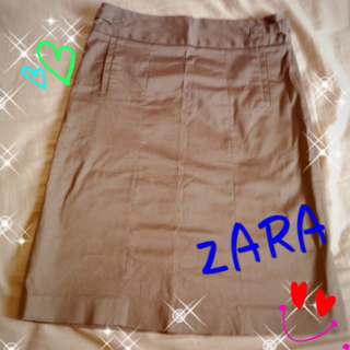 ザラ(ZARA)の特価☆ZARAカーキスカート(ひざ丈スカート)