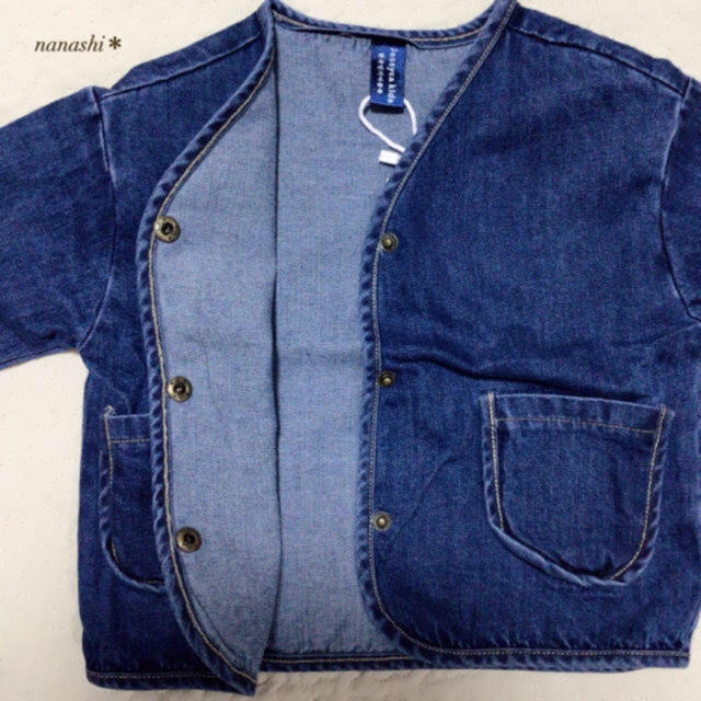 ZARA KIDS(ザラキッズ)の新品  ジャケット ノーカラージャケット デニムジャケット 韓国子供服 キッズ/ベビー/マタニティのキッズ服男の子用(90cm~)(ジャケット/上着)の商品写真