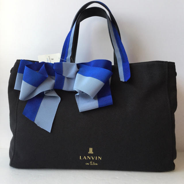 LANVIN en Bleu ランバンオンブルー　リボン　2wayバッグ　黒